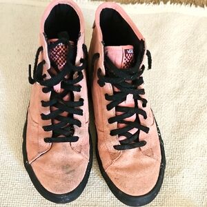 Vans Pink and Black Sneakers
